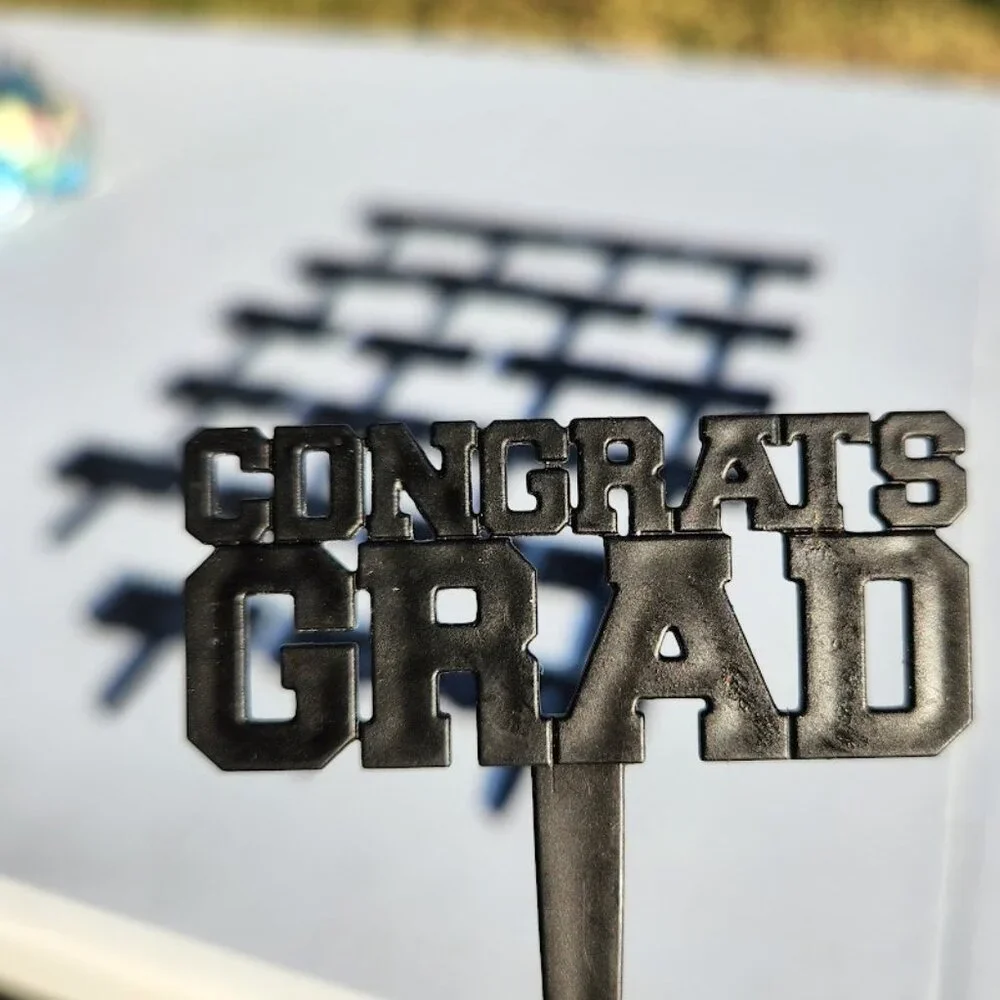 24 Congrats Grad Graduation Cupcake Cake Toppers Picks New Party Supplies DIY Ba